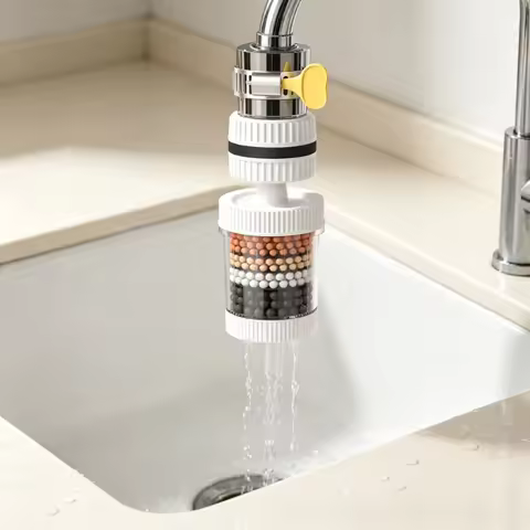 Universal Water Tap Extension Filter Splash Proof Nozzle Kitchen Water Purifier Tap Water Saving Sho