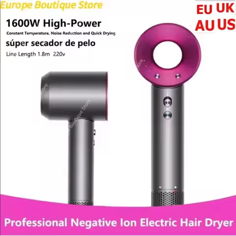 2026 Professional Hair Dryer Fast Dry Ionic Hair Dryer No Hair Flick 1600W High-Speed Blow Dryer for