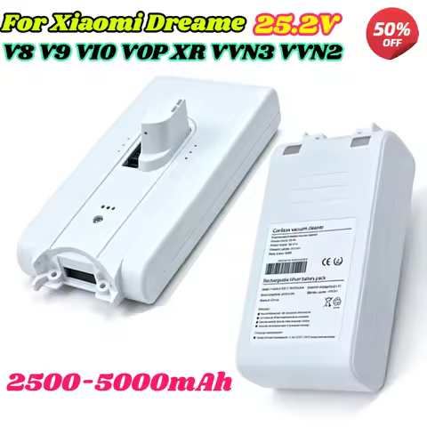 25.2V 5000mAh for Xiaomi Dreame V8 V9 V10 Replacement Lithium Battery V9P XR VVN3 VVN4 Handheld Cord