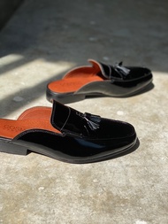 COSMOS SHOES รองเท้าหนังเปิดส้น รุ่น Tasseled Mules มีไซส์ใหญ่ถึงเบอร์ 48