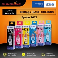 Epson Original Ink T673 ( T6731 / T6732 / T6733 / T6734 ) L800 L805 L850 L1800 673