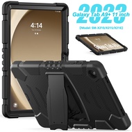 For Samsung Galaxy Tab A9/A9 Plus Three Layer Full Protection Armor Case With Adjustable Kickstand Holder Compatible with Samsung Galaxy Tab A9/A9 Plus 2023