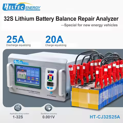 Heltecbms 32s 25A lifepo lithium LTO battery tester with wifi charge/discharge equalizer Car Battery