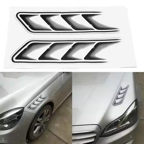 Hot Car- styling Waterproof 3D Flow Fender Decor Car Stickers Decals Vent Air
