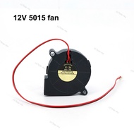 DC 12V 2Pin 5015 50x50x15mm turbo Blower Dual hydraulic Bearing Brushless Cooling Turbine Cooler Fan