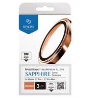 iMos ฟิล์มกระจกเลนส์กล้อง Sapphire  PVDSS Stainless Pro Lens Ring สำหรับ iPhone 17 / 17 Air / 17 Pro