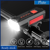 NEW Bike Lights, Rechargeable USB Bike Light, 3 Modes Super Bright Bike Light With Horn, Waterproof Bike Front Light,