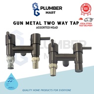 【SG】 SG Plumber Mart | Nouva Gun Metal Two-Way Tap Assorted Head