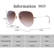 Glass aviator sunglasses men's metal glasses