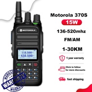 Motorola Walkie Talkie 370s 15W High Power Radio Jarak Jauh 10KM Waterproof 6800mAh Intercom POC wal