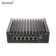 Fanless Intel 12th Gen N100 Soft Router Quad Core Mini PC 6 intel i226v 2500M LAN DDR4 HDMI DP Type 