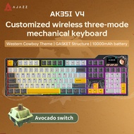 AJAZZ AK35i V4 Wireless Mechanical Keyboard Display Screen Gasket Three-mode Bluetooth Game 10000mAh