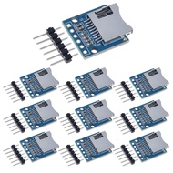 10PCS Micro SD SDHC TF Card Adapter Reader Module with SPI Interface Level Conversion Chip for Ardui
