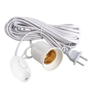 Perfect 10M/8M/5M E27 Lamp Bulb Holder With Switch LED Light Bulb Extension Wire Hanging E27 LED Bul