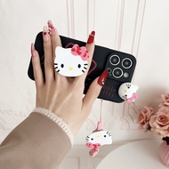 Infinix Smart 6 Plus Zero X Neo Zero X Zero X Pro Smart 7 Smart 7 HD Smart 7 Plus Smart 7 (India) Zero 8 Hot 9 Cartoon Red Hello Kitty Phone Case (Including Stand Doll &amp; Lanyard)