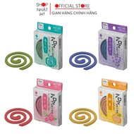 Hộp 4 nhang đuổi muỗi Aroma hương đuổi muỗi và côn trùng kèm đế cắm nhang nhiều mùi hương dễ chịu N