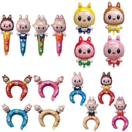 LABUBU Balloon Balloon Headdress Balloon Birthday Cap Balloon Stick Children Balloon Birthday Sharin
