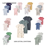 3Pcs/Pack Baby Girls Boys 100% Cotton Rompers Zippeer Two Way Summer Newborn Cartoon Short Sleeve Cl