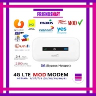 **READY STOCK**D6 PORTABLE Unlimited 4G LTE pocket WiFi router Portable Wifi Modem MIFI Router Unlim
