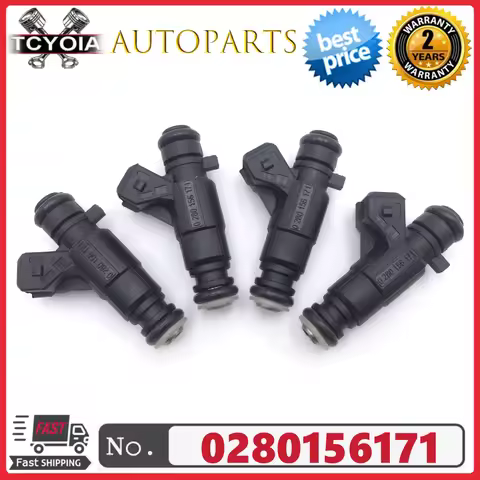 4pcs Fuel Injectors 0280156171 For Chang'an Star Wuling Light 474 Dongfeng Xiaokang DFSK K07 K17 V07