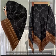 HIJAB JILBAB SEGIEMPAT MOTIF LUNA MAYA TERBARU DAN TERLARIS BAHAN VOAL PREMIUM PINGGIR LASERCUT