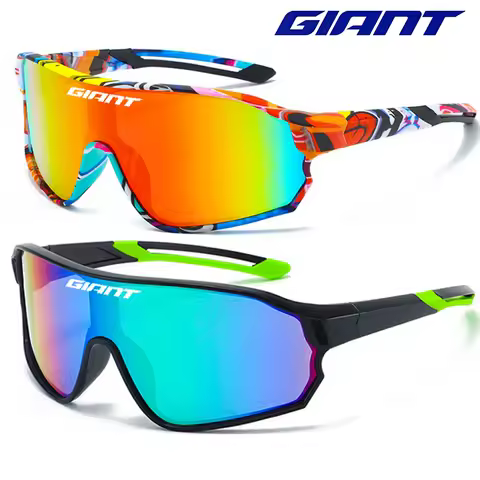 GIANT long-distance Cycling Glasses UV400 Anti Fog REVO Lenses HD Clarity CE/ANSI Certified Cateye D