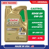 (USA) CASTROL EDGE EXTENDED PERFORMANCE 0W20 5W30 Advanced Full Synthetic Engine Oil (4.73L) DEXOS E