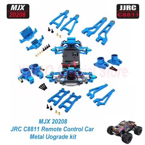 MJX 20208 JJRC C8811 Metal Upgrade Kit - Front Upper Arm, Front and Rear Shock Absorber Mounts, RC C