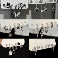 Cold grl Dark butterfly streams of six sets of sweet earrings, cold earrings, special designs of a s