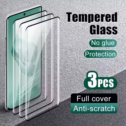 3Pcs Curved Ultrasonic Fingerprint Screen Protector Glass for Oneplus 12 11 10 Tempered Glass for On