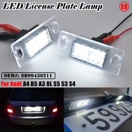 2pcs LED License Plate Lamp For Audi A4 B5 A3 8L S5 B5 A3/S3/Sportback A4/S4 Avant OEM#: 8D99430211
