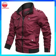 Men Long Sleeve Jacket Baju Jaket Lelaki Remaja Stand Collar Slim Fit Cotton Windbreaker 夹克男生外套