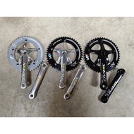 SKEACE Crankset Square Finely polished Hole Alumniun Alloy SKE Crankset Fixed Gear 48T 165mm BCD144 