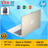 HP 15 - fc1103AU / 15-fc1105AU 15.6" FHD IPS Laptop ( R5 7535HS, 8GB, 512GB SSD, ATI, W11, HS+M365 )