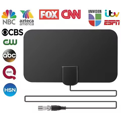 Digital TV Antenna 4K 25DB High Gain HD TV DTV Box Digital Active Indoor Aerial Flat Design For Car 