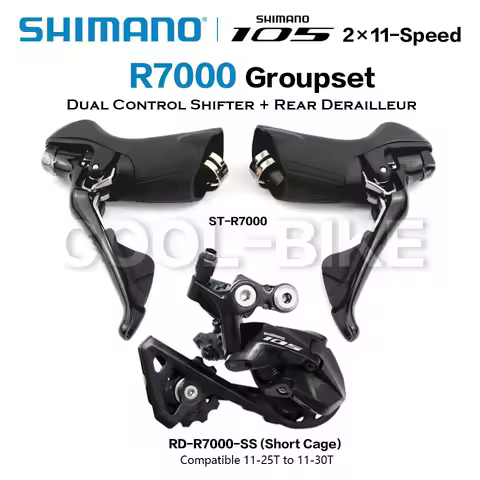 SHIMANO 105 R7000 Groupset Kit 2x11 Speed R7000 Shifter + Rear Derailleur Road Bicycle Dual-Control 