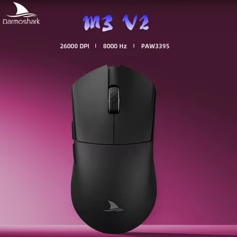 Darmoshark M3 V2 Gaming E-Sports Mouse 2.4G Wireless Bluetooth Tri-Mode PAM3395 26K DPI 8KHz Optical