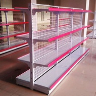 Rak Minimarket Double - Rak Island Gondola - Rak Dua Sisi Untuk Tengah