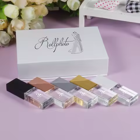 JASTER Crystal 2.0 Pen Drive 64GB Rose Gold 32GB Silver 16GB Black 8GB Gold 4GB White Free Custom Lo