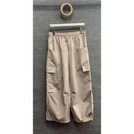New arrivals 6559 mall quality women's causal street wear style plain garterize waist cargo pants