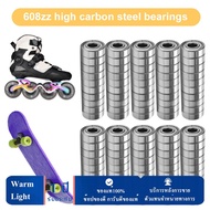 100Pcs Ball Bearings Miniature Bearings Carbon Steel Skateboard Bearings Sealed Bearings for Inline 