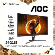 AOC 23.8" 24G11E (180hz/0.5ms) Full HD IPS LCD Gaming Monitor (0.5ms, Vesa,Input: HDMI+DP Port)