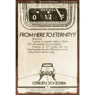 2D Retro Citroen 2CV Metal Sign-Retro Garage Decoration, Interesting Car Advertising