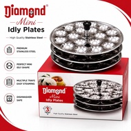 Diamond Mini Idly Plates | Stainless Steel Mini Idly Maker | 3 Tray / 5 Tray Options