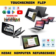 Flip Chromebook HP Dell Acer Lenovo Asus playstore chrome OS Mix model ( Refurbished )