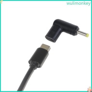 WU Type-C Computer Power Charger Adapter Type C Female to DC 5V 4 0x1 7mm Male 90°