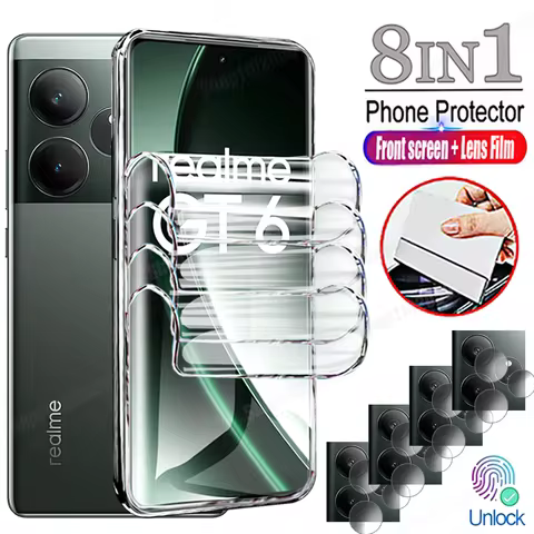 8IN1 Hydrogel Film For Realme GT NEO 6 5 SE 3T 2T GT 7 Pro Screen Protector For Realme C67 C63 C55 C