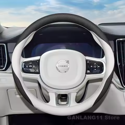 Leather Car Steering Wheel Cover For Volvo S90 EX90 EM90 S60 EC40 EX40 XC40 ES90 XC90 XC60 V90 2025