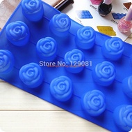15 rose chocolate mould handmade soap pudding jelly mould ice