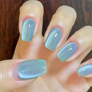 Cat's Eye Nail Wears Armor Solid Color Fake Nails Finger Nail Nail Art Fasle On Nails Z0b7